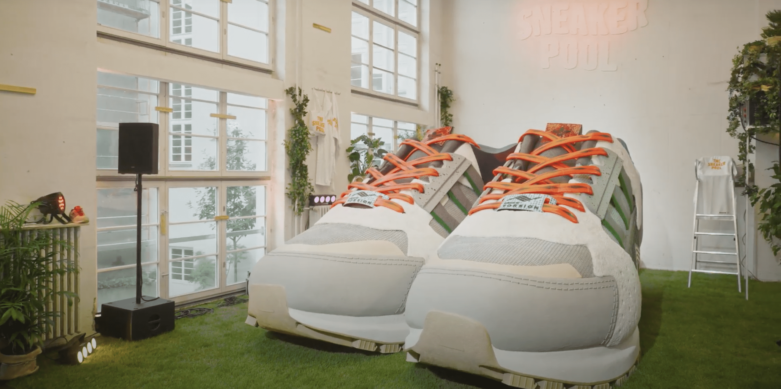 giant replica of the Adidas ZX1000 Joint Path