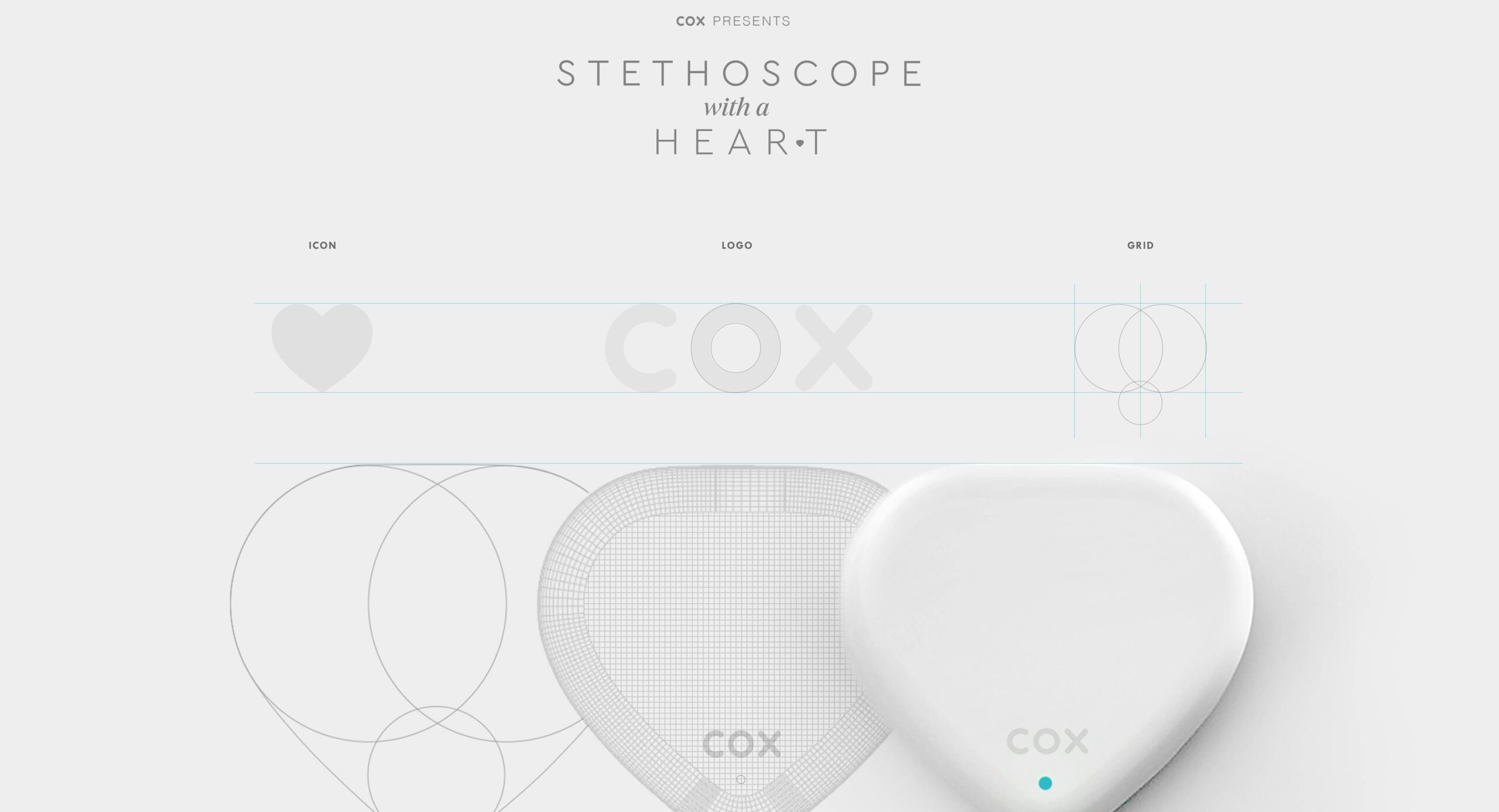 A chart showing te branding and design inspiration of Stethoscope With a Heart